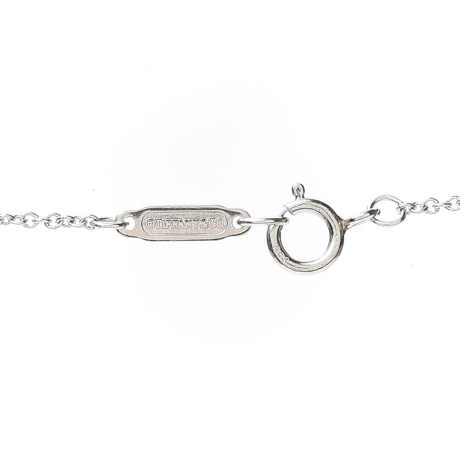 Tiffany Platinum Diamond Small Heart Lock Pendant Necklace 4 of 6