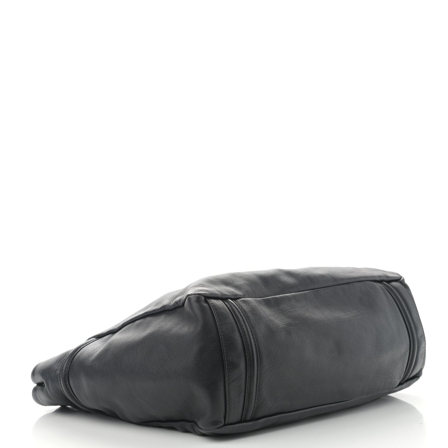 Calfskin Mademoiselle Lock Shopper Tote Black