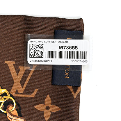 Louis Vuitton Silk Monogram Confidential Bandeau Brown 4 of 5