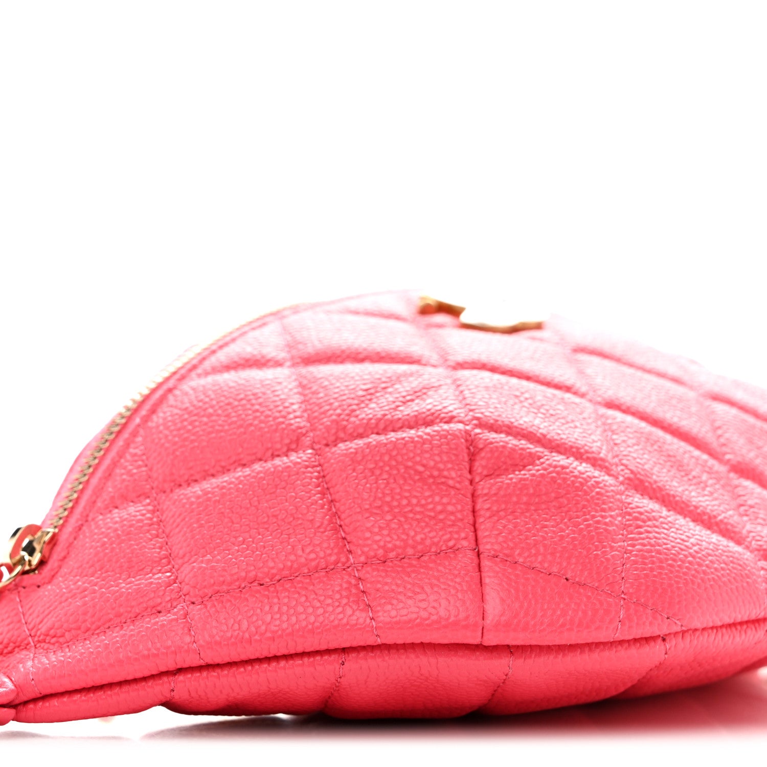 Chanel Caviar Quilted Sweetheart Belt Bag Fuchsia 9 of 10