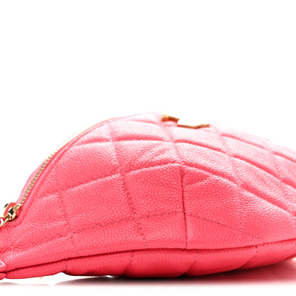 Chanel Caviar Quilted Sweetheart Belt Bag Fuchsia 9 of 10