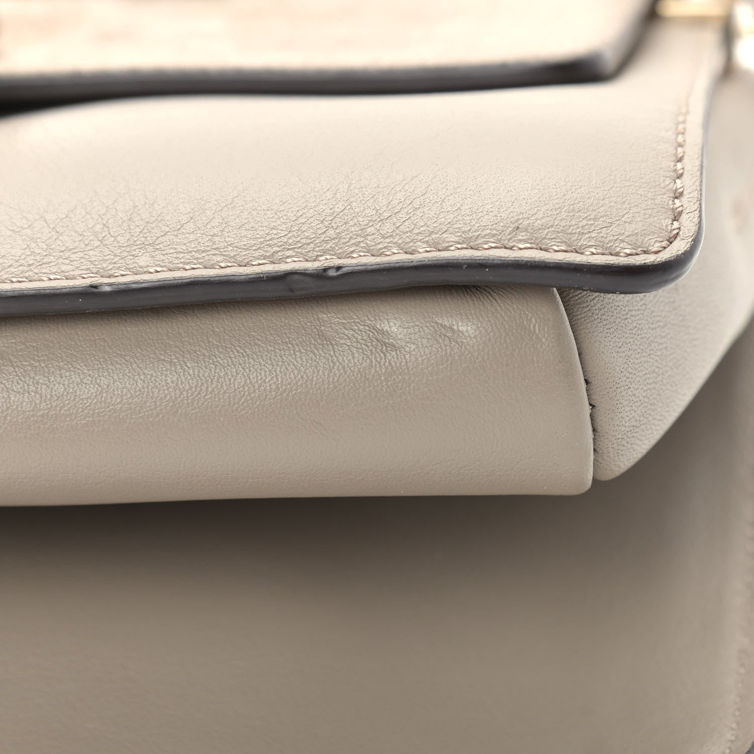Chloe Suede Calfskin Small Faye Shoulder Bag Motty Grey 9 of 11