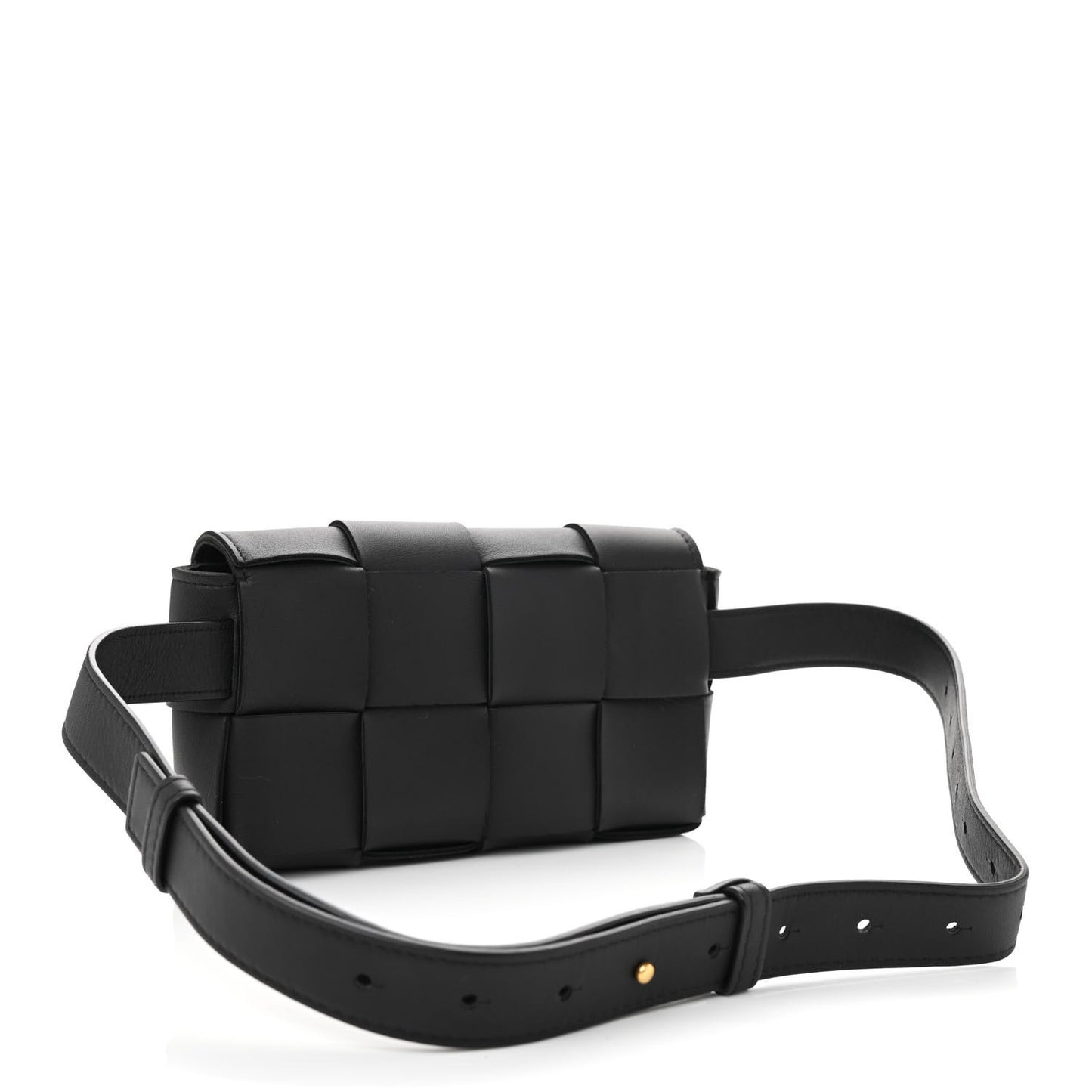 Nappa Maxi Intreccio The Belt Cassette Bag Black
