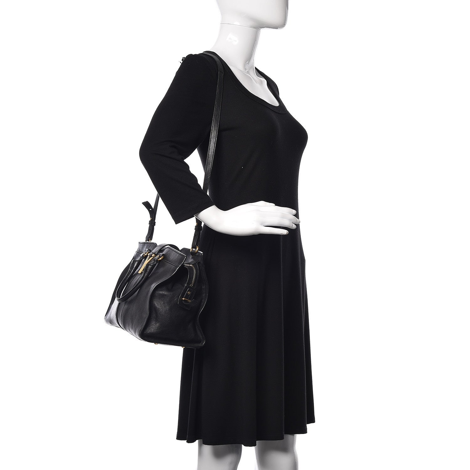 Saint Laurent Sheepskin Small Cabas ChYc Black 2 of 17