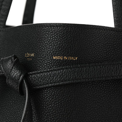 Celine Soft Grained Calfskin Medium Belt Cabas Phantom Black 10 of 10