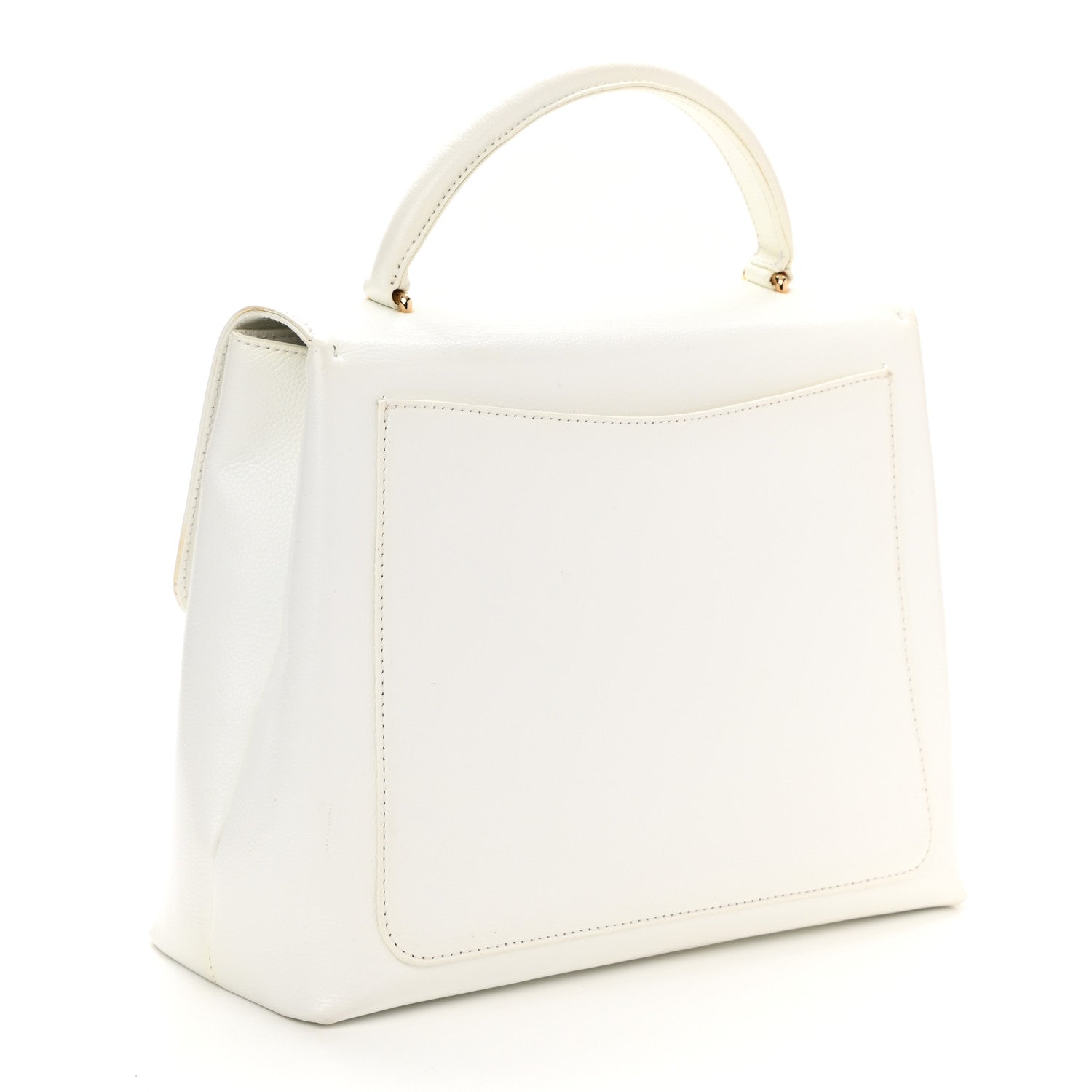 Chanel Caviar Jumbo Kelly Flap White 2 of 9