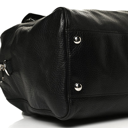 Gucci Pebbled Calfskin Soho Carry On Duffle Black 10 of 15