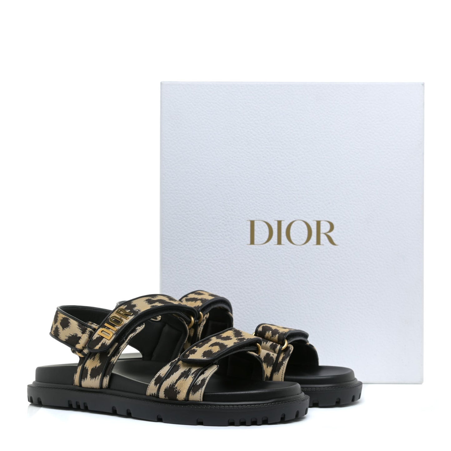 Technical Fabric Mizza Print DiorAct Sandals 41.5 Beige Multicolor