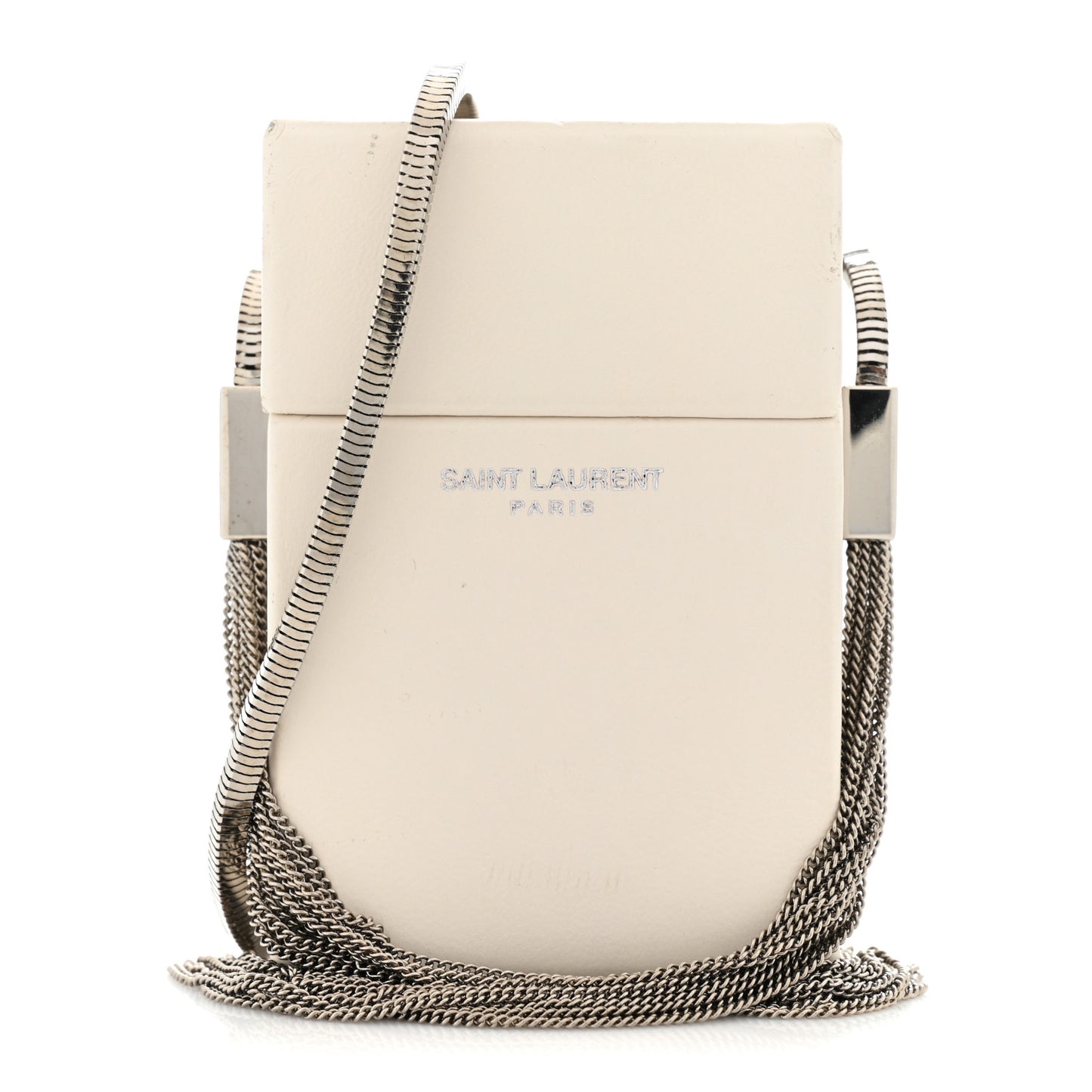 Lambskin Smoking Box Crossbody White