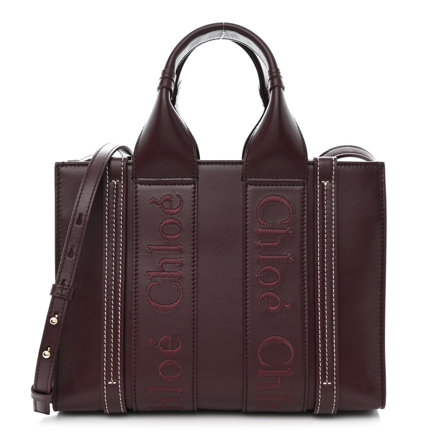 Calfskin Small Woody Tote Deep Violine