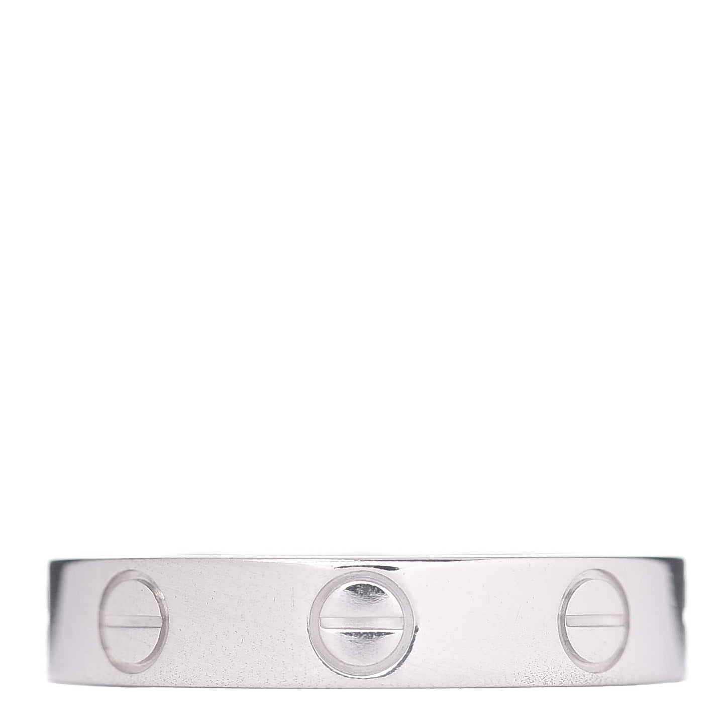 18K White Gold 3.5mm LOVE Wedding Band Ring 49 4.75