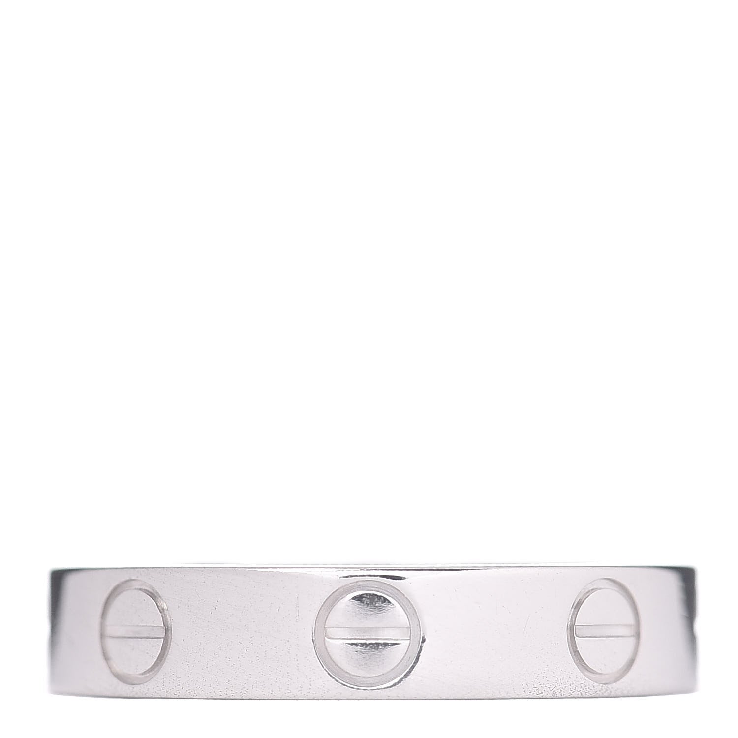 Cartier 18K White Gold 3.5mm LOVE Wedding Band Ring 49 4.75 1 of 4