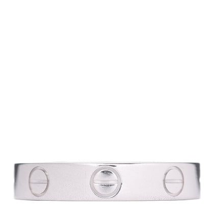 Cartier 18K White Gold 3.5mm LOVE Wedding Band Ring 49 4.75 1 of 4