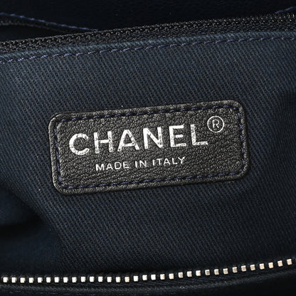 Chanel Caviar Quilted Timeless CC Soft Tote Navy Blue 6 of 10