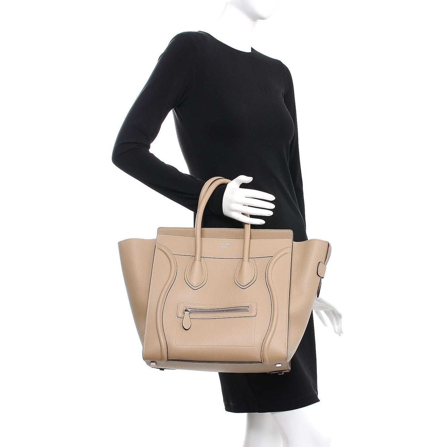 Drummed Calfskin Mini Luggage Dune