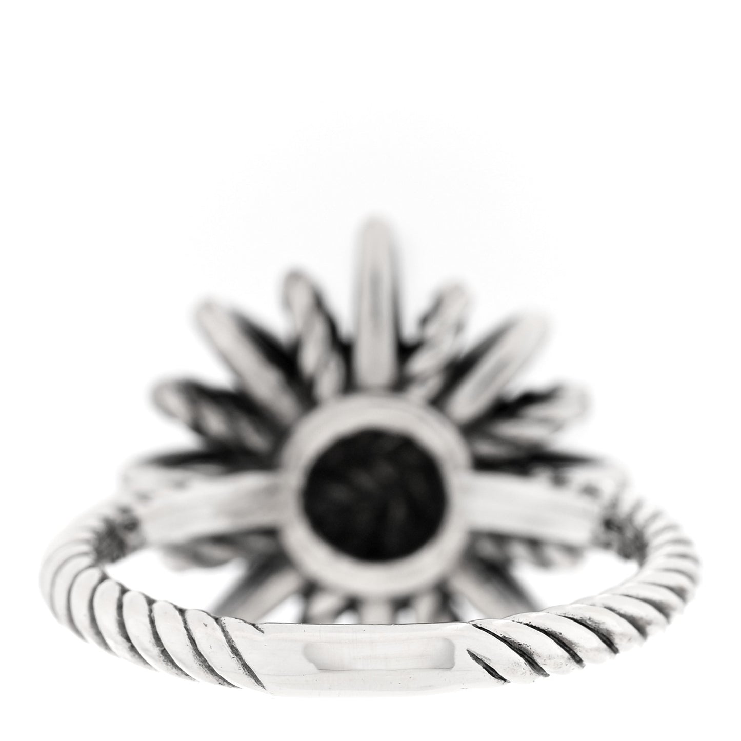 Sterling Silver Diamond 16mm Starburst Ring 50 5.5