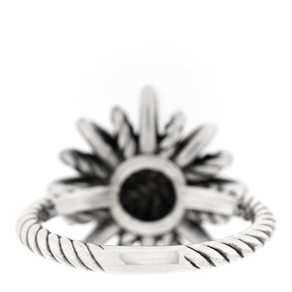 David Yurman Sterling Silver Diamond 16mm Starburst Ring 50 5.5 3 of 4