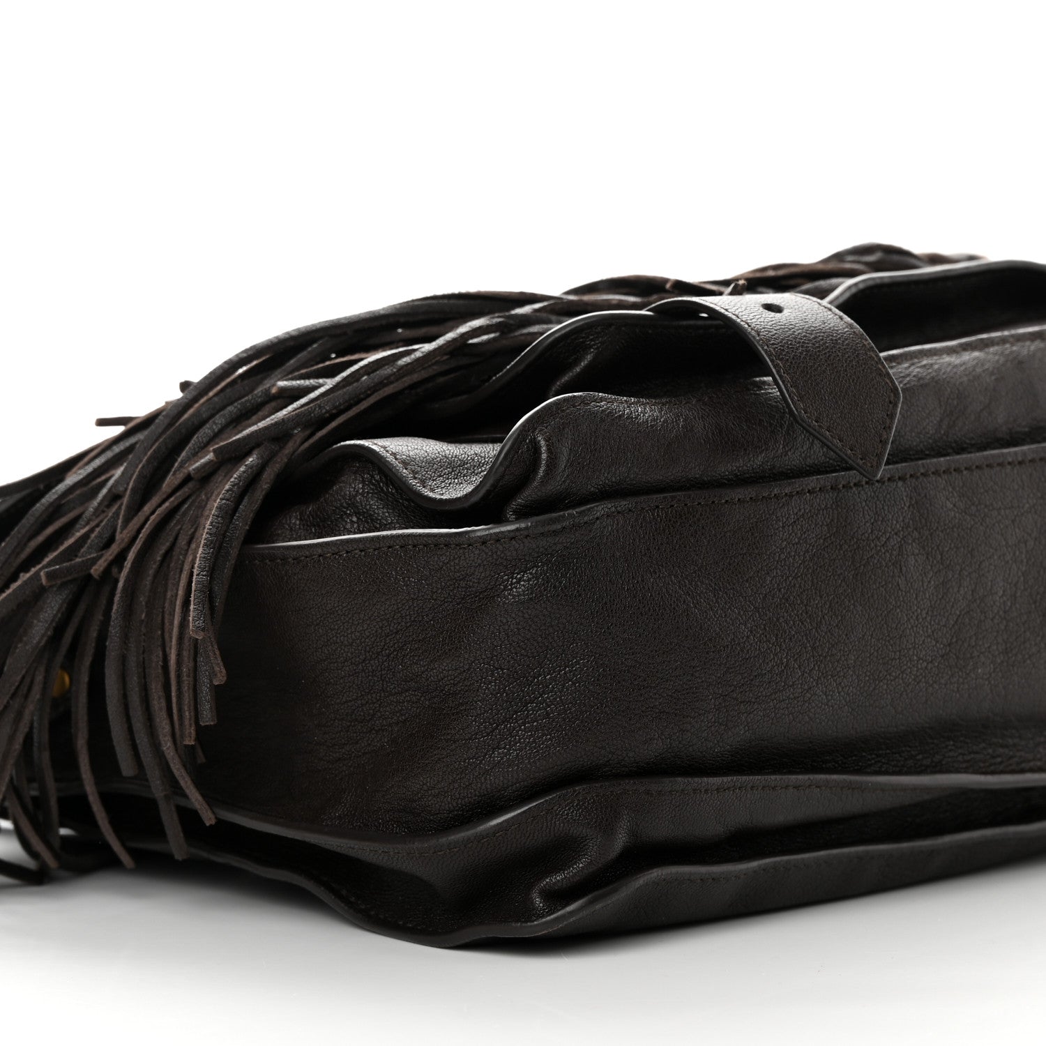 Proenza Schouler Lambskin Fringe Medium PS1 Satchel Dark Chocolate 10 of 14