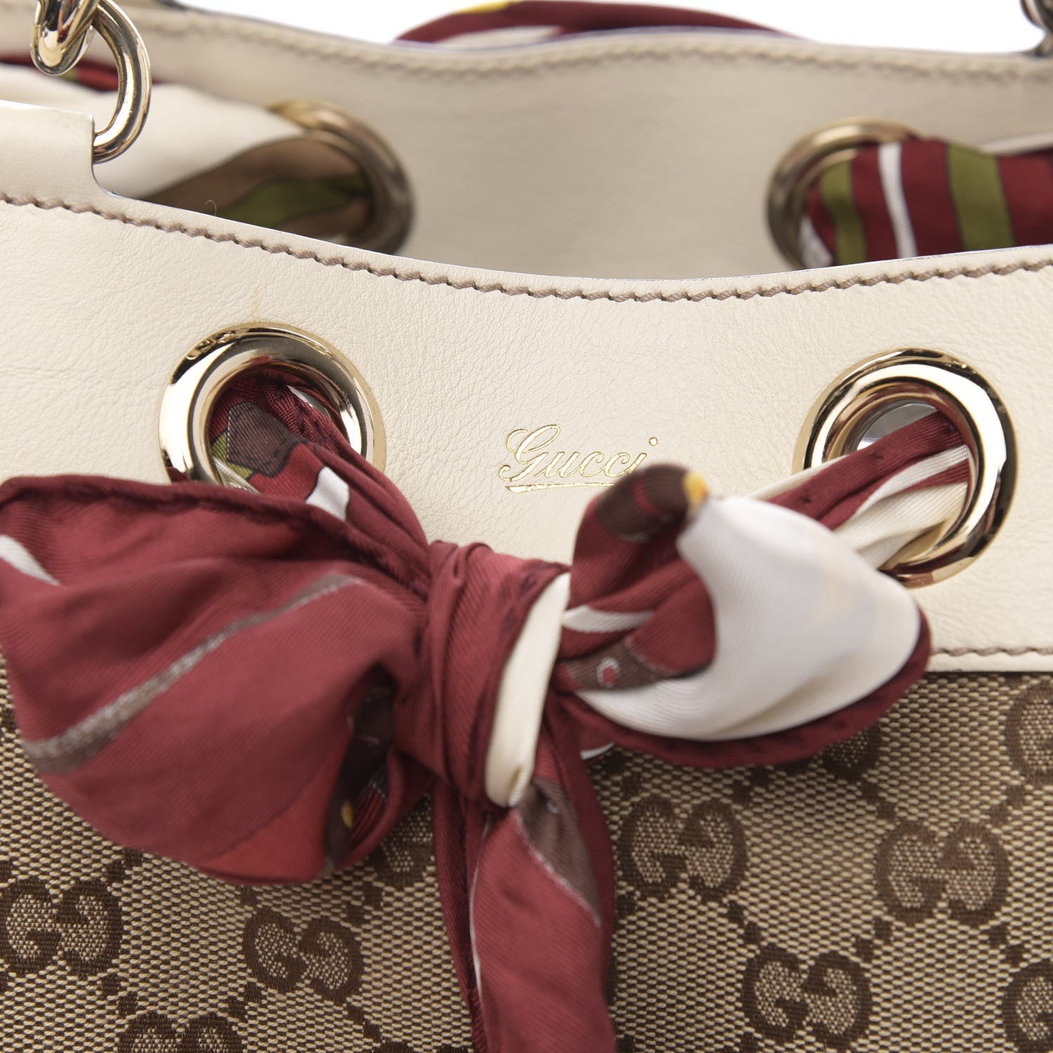 Gucci Monogram Medium Positano Tote Off White 11 of 12