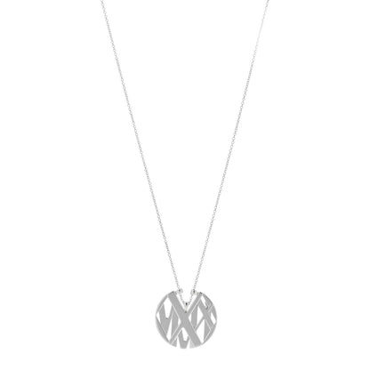 Tiffany Sterling Silver Round Atlas Medallion Pendant Necklace 1 of 3