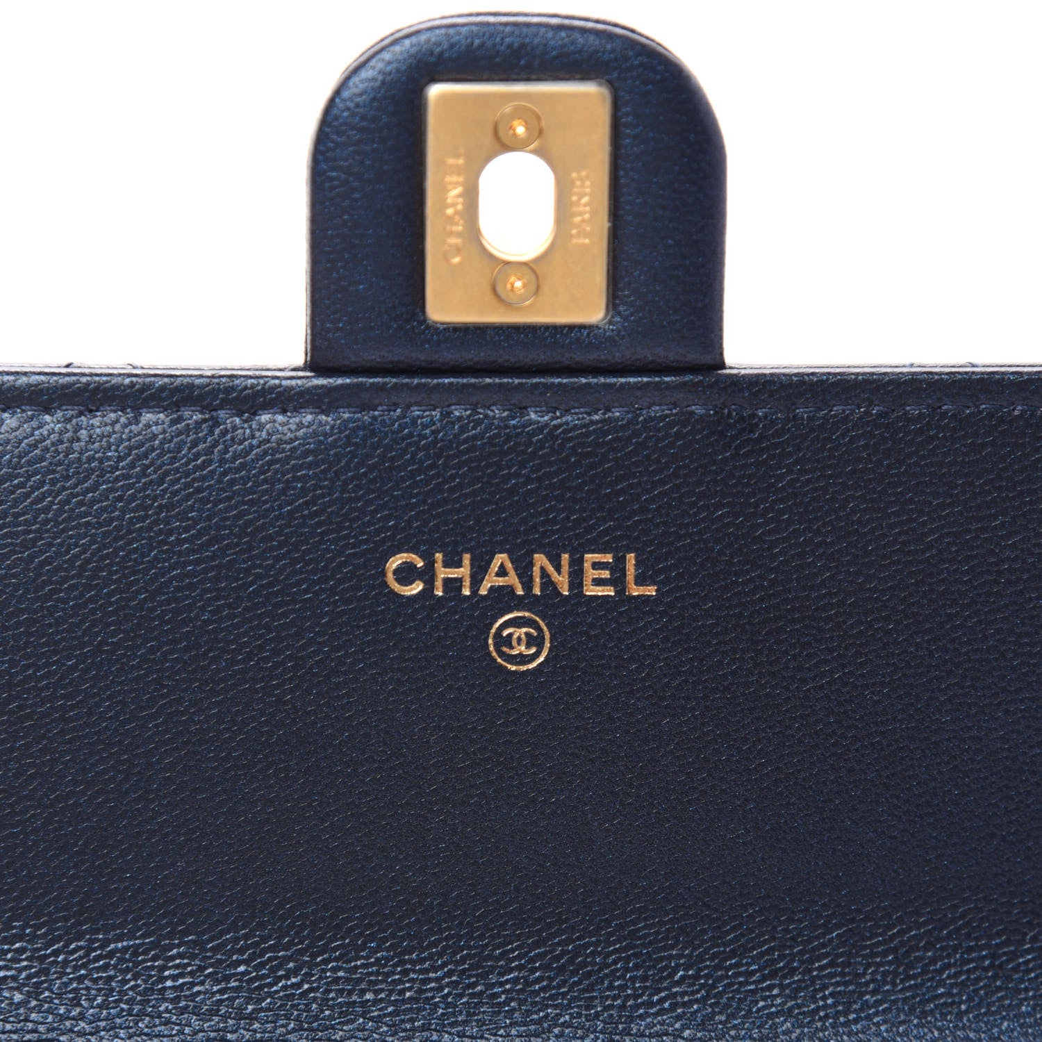 Chanel Iridescent Lambskin Quilted Chic Pearls Clutch With Chain Blue 9 of 13