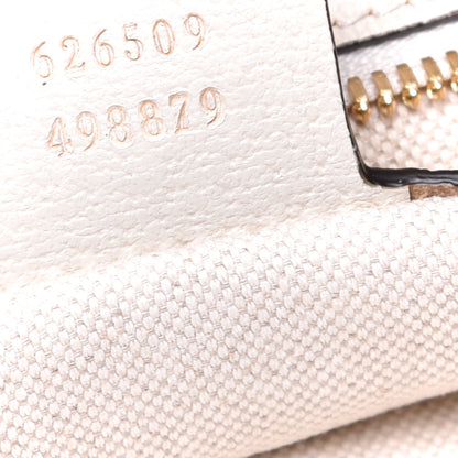Gucci GG Supreme Monogram Flora Web Small Ophidia Half Moon Hobo White 7 of 9