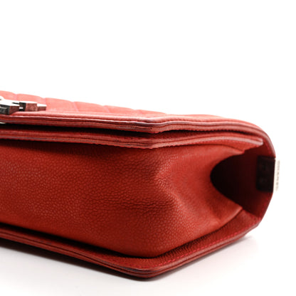 Chanel Iridescent Caviar Quilted Medium Boy Flap Red 10 of 13