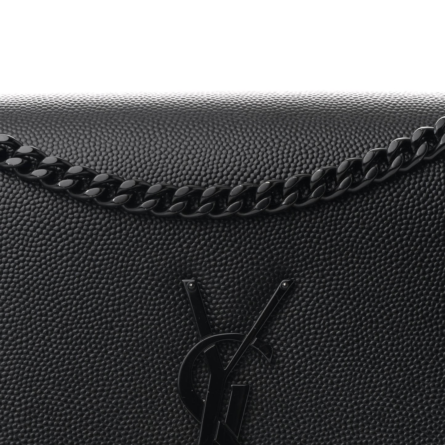 Grain De Poudre Medium Classic Monogram Monochrome Kate Satchel Black