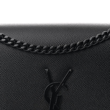 Saint Laurent Grain De Poudre Medium Classic Monogram Monochrome Kate Satchel Black 8 of 10