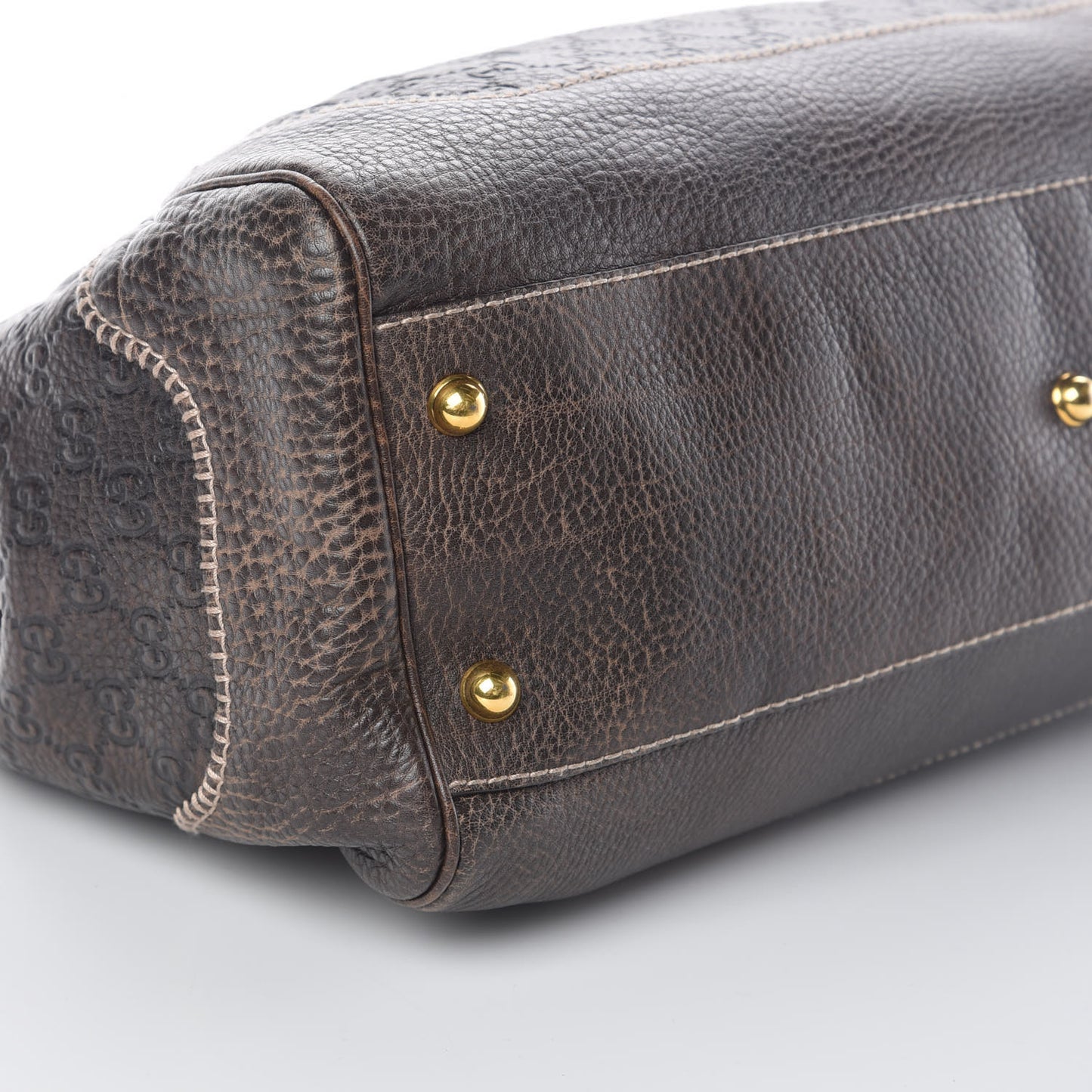 Guccissima Large New Pelham Shoulder Bag Dark Brown