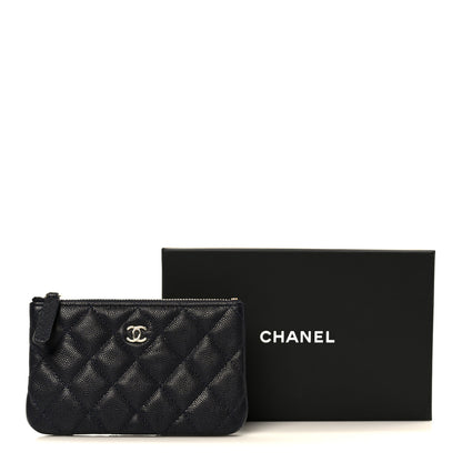 Chanel Caviar Quilted Small Cosmetic Case Navy Blue 9 of 9