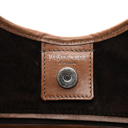Saint Laurent Suede Buffalo Horn Mombasa Hobo Beige 6 of 11