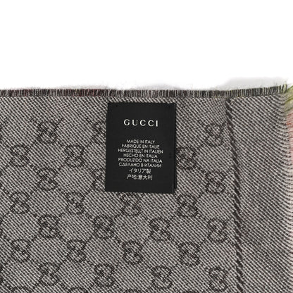 Gucci Wool GG Monogram Miniorophin Scarf Shell Pink 3 of 3