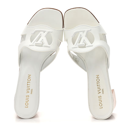 Louis Vuitton Calfskin LV Isola Mules 38 White 2 of 12