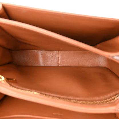 Celine Calfskin Triomphe Canvas Teen Triomphe Bag Tan 6 of 12