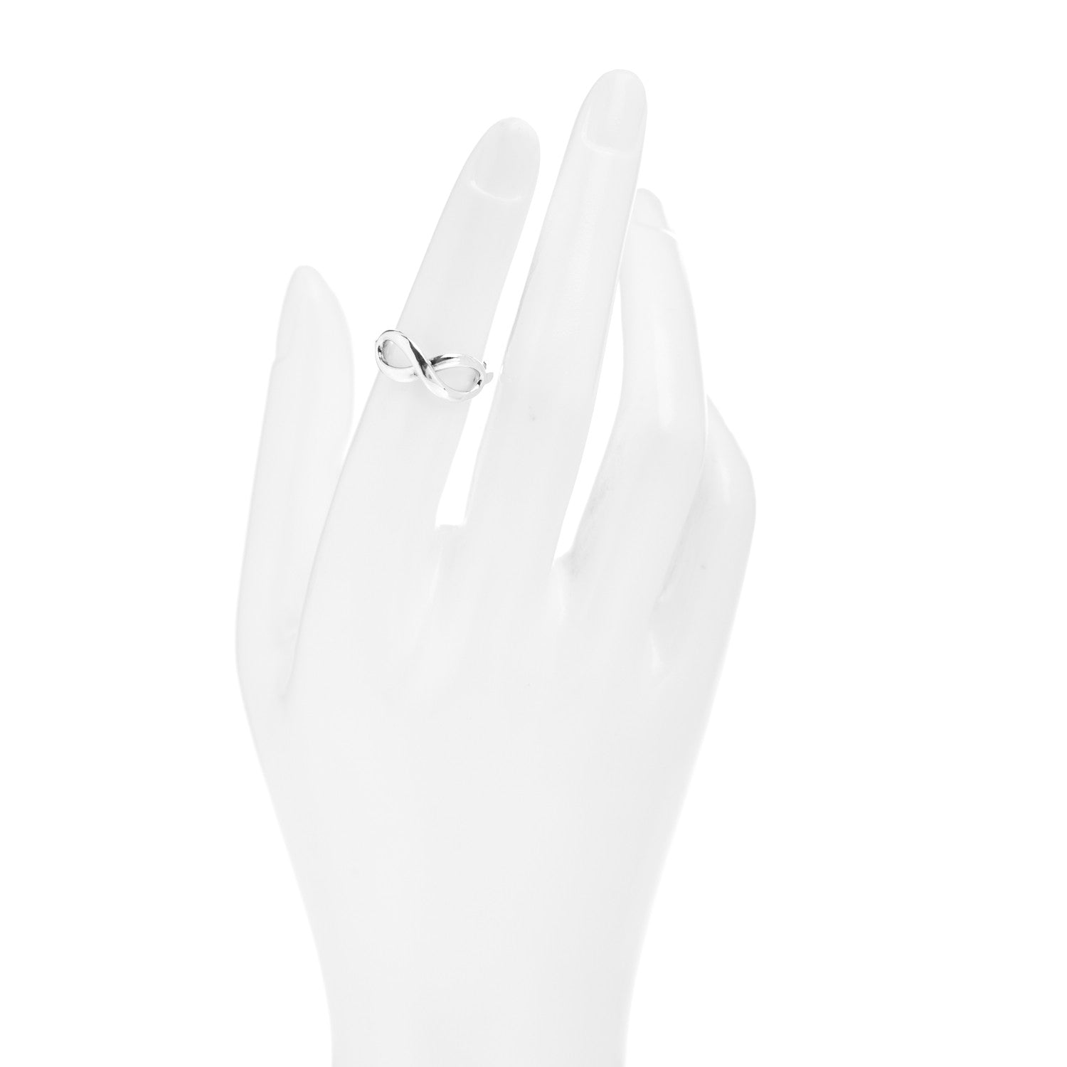 Tiffany Sterling Silver Infinity Ring 49 5 2 of 5
