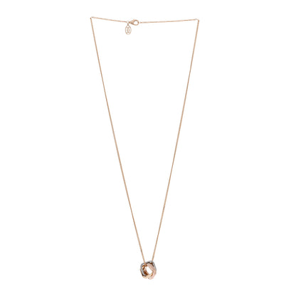 Cartier 18K Pink Yellow White Gold Trinity Square Pendant Necklace 3 of 5