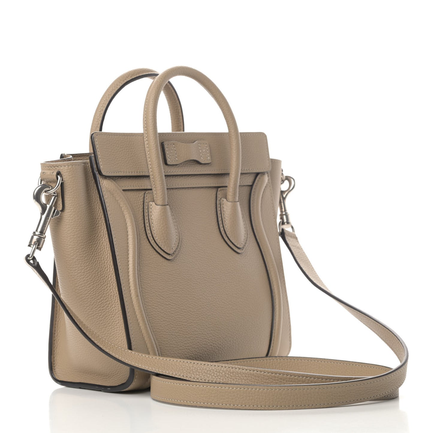 Drummed Calfskin Nano Luggage Dune