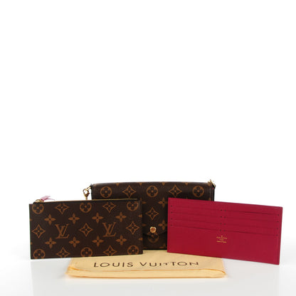 Louis Vuitton Monogram Pochette Felicie Chain Wallet Fuchsia 5 of 8