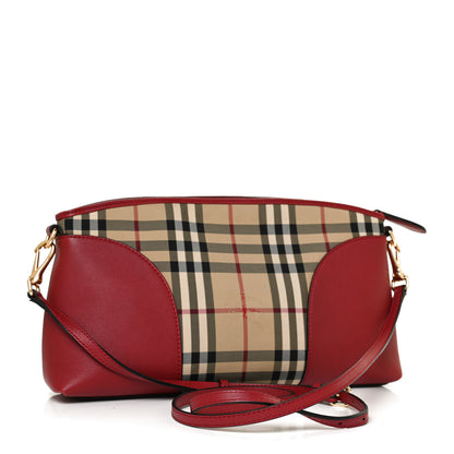 Burberry Haymarket Check Small Chichester Crossbody Clutch Red 2 of 10