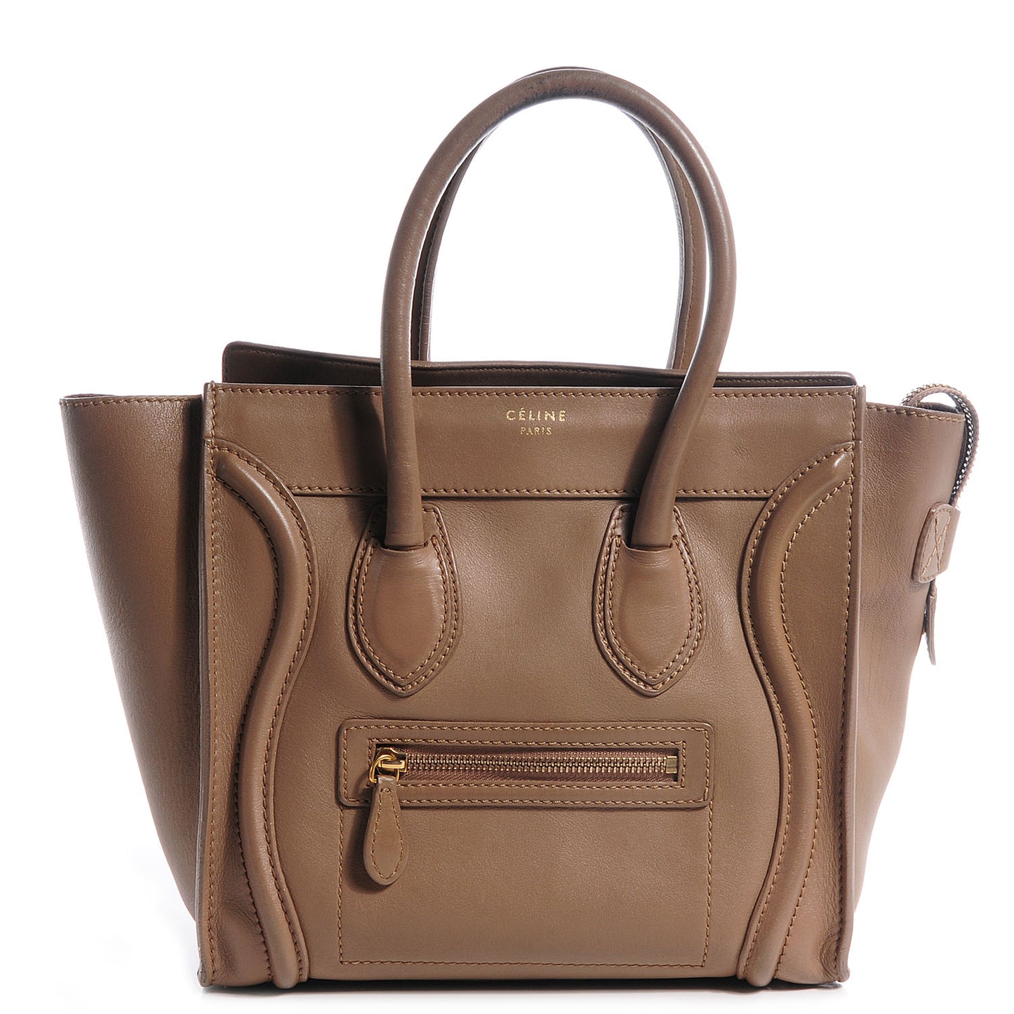 Smooth Calfskin Micro Luggage Camel