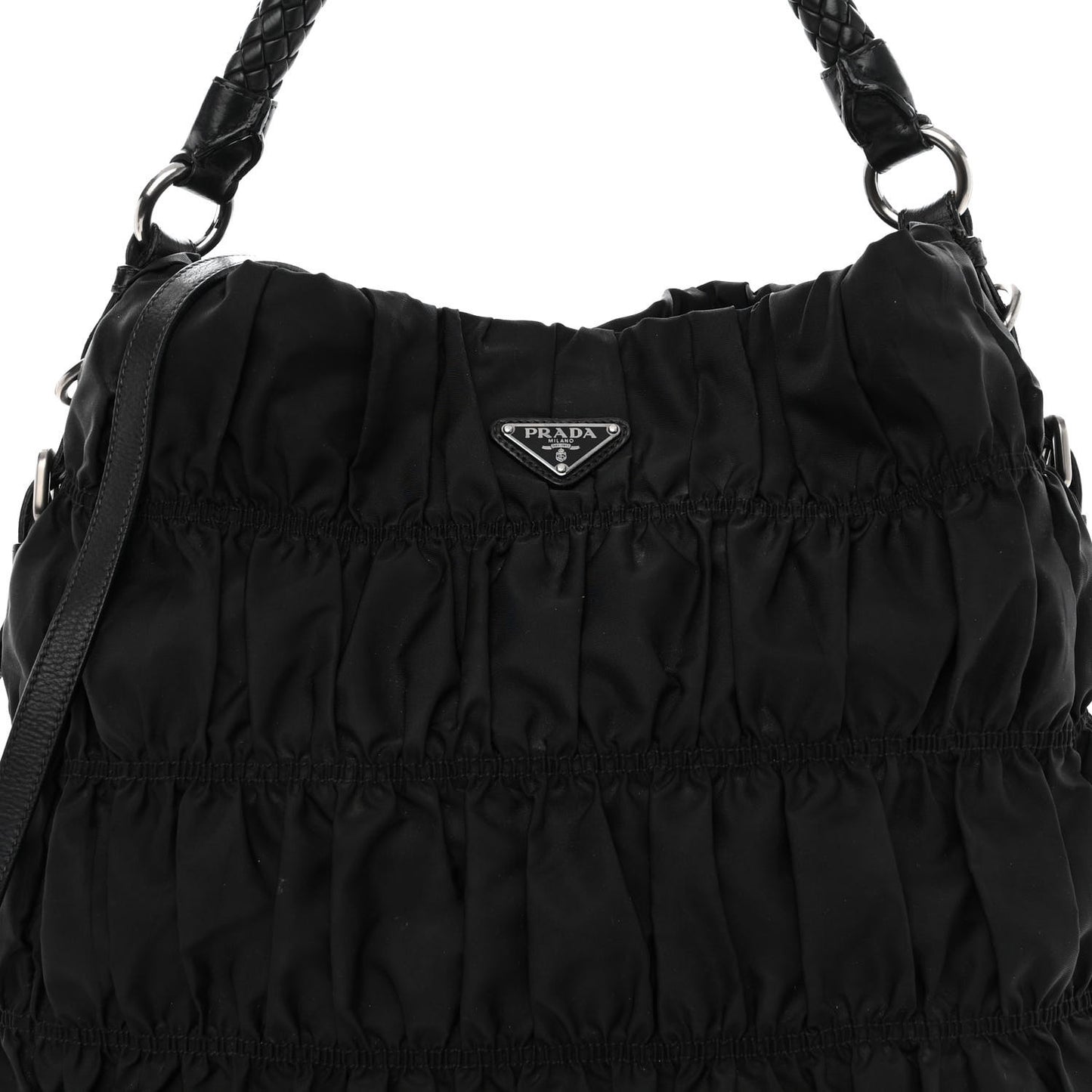 Tessuto Nylon Gaufre Hobo Black