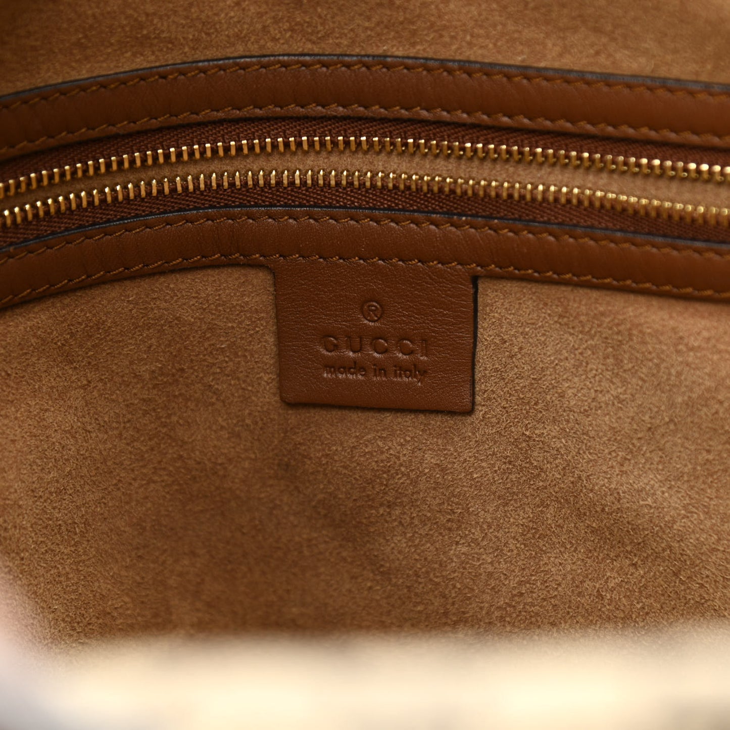 GG Supreme Monogram Large Linea A Hobo Light Brown