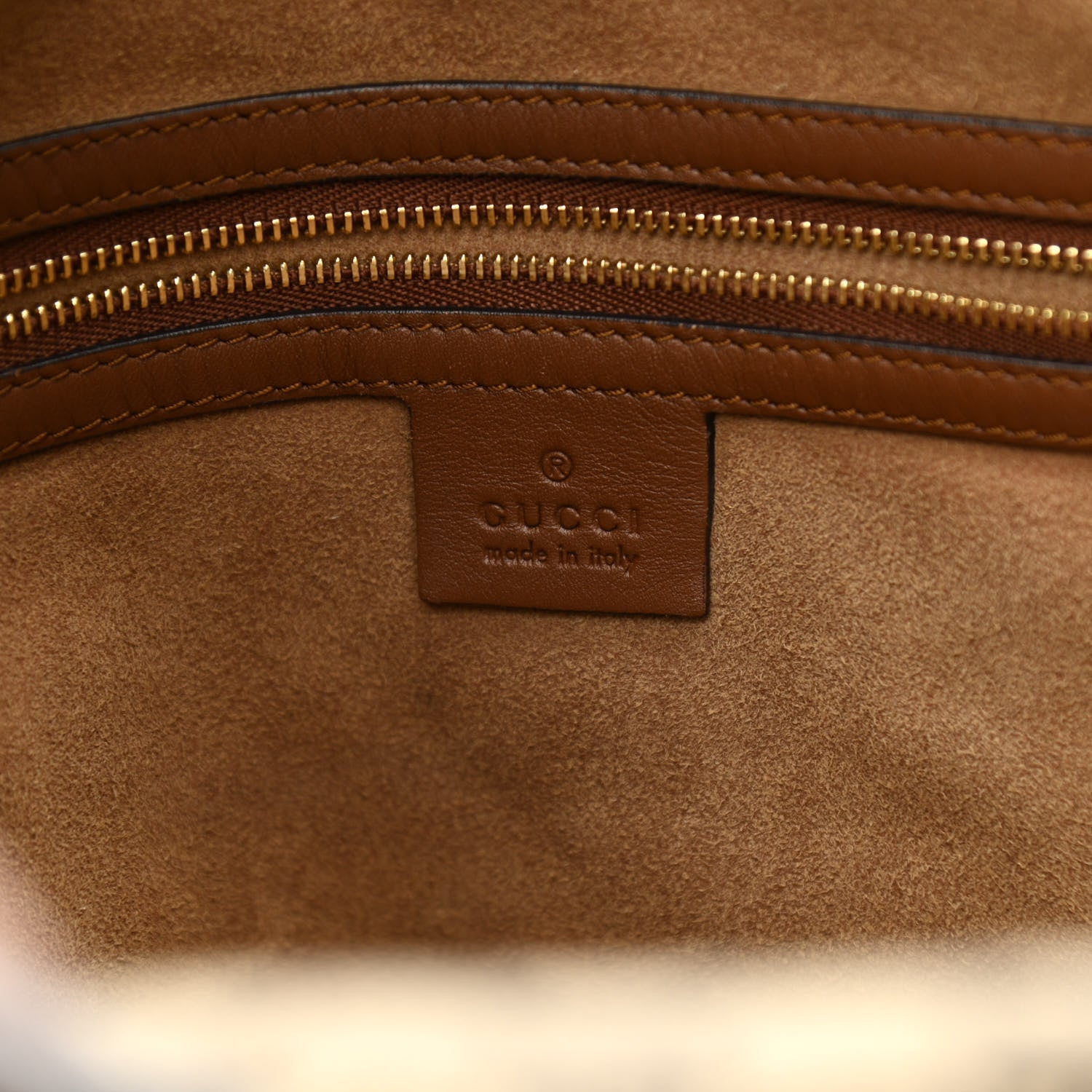 Gucci GG Supreme Monogram Large Linea A Hobo Light Brown 6 of 9