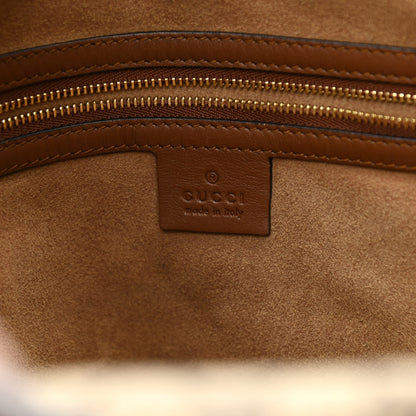 Gucci GG Supreme Monogram Large Linea A Hobo Light Brown 6 of 9