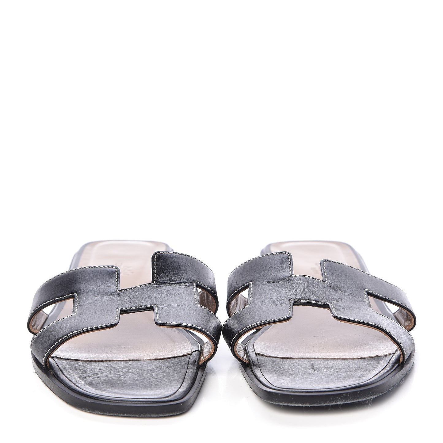 Box Calfskin Oran Sandals 39 Black