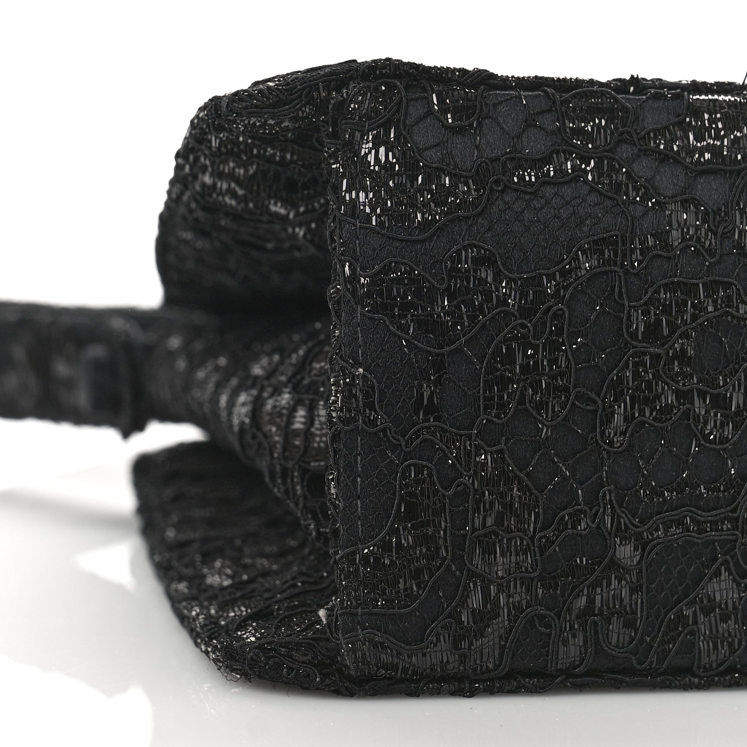 Chanel Lace Satin CC Top Handle Black 9 of 10