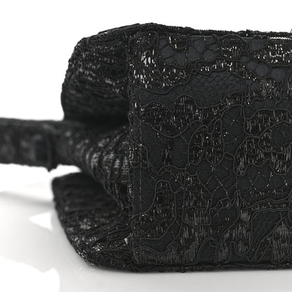 Chanel Lace Satin CC Top Handle Black 9 of 10