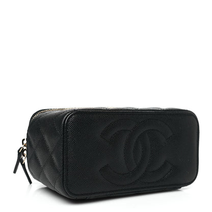 Chanel Caviar Quilted Small Vanity Case With Chain Black 4 of 11