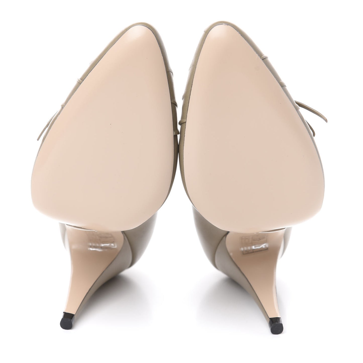 Nappa Bow High Heel Pumps 38.5 Brown